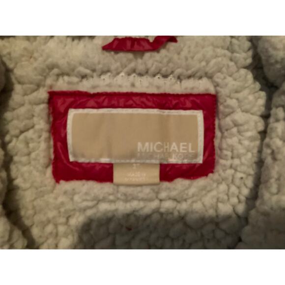 Michael Kors 2T Hot Pink Puffer Jacket - Fuzzy Lining - Picture 3 of 4